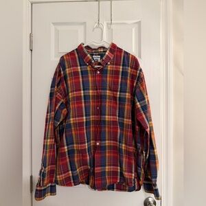 Old Navy Red and Blue Plaid Button-Down Shirt